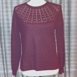 Plum color wool/viscose sweater NWT